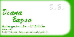 diana bazso business card